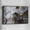 Grey Fissure black framed canvas - part of our high quality canvas abstract wall art collection