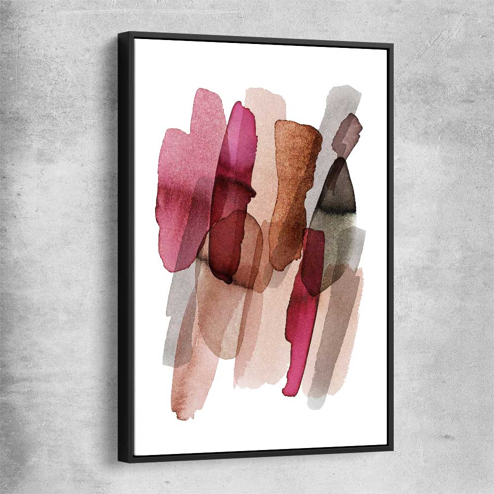 Maroon Tones One black framed canvas - part of our high quality canvas abstract wall art collection