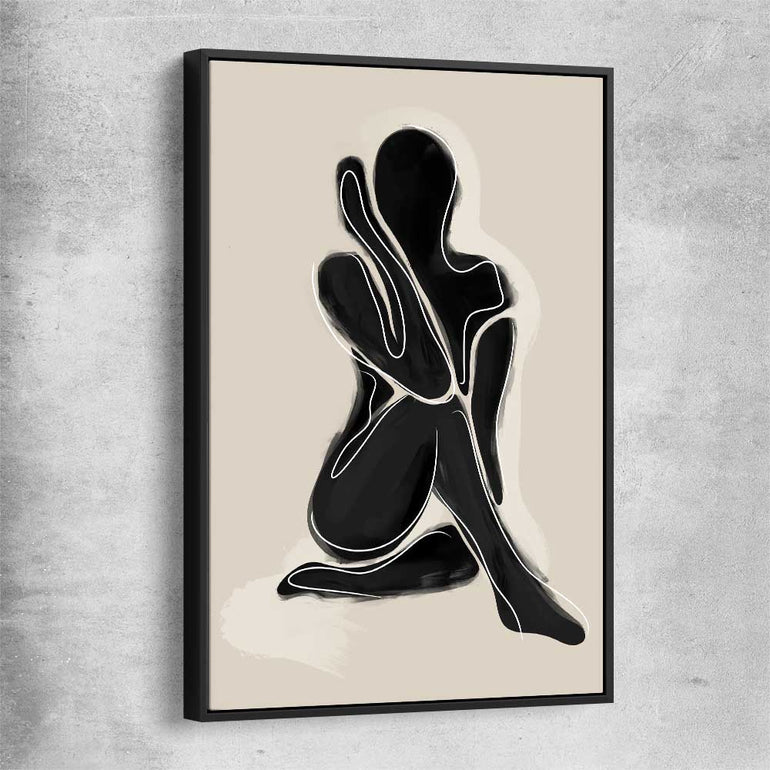 Matisse Shadow One black framed canvas - part of our high quality canvas abstract wall art collection