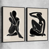 Matisse Shadow Pair black framed canvas - part of our high quality canvas abstract wall art collection