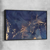 Navy Flow black framed canvas - part of our high quality canvas abstract wall art collection