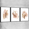 Neutral Strokes Set black framed canvas - part of our high quality canvas abstract wall art collection