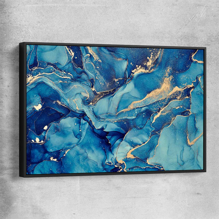 Ocean Dreaming black framed canvas - part of our high quality canvas abstract wall art collection