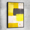 Pastel Yellow black framed canvas - part of our high quality canvas abstract wall art collection