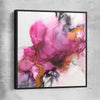 Pink Burst black framed canvas - part of our high quality canvas abstract wall art collection