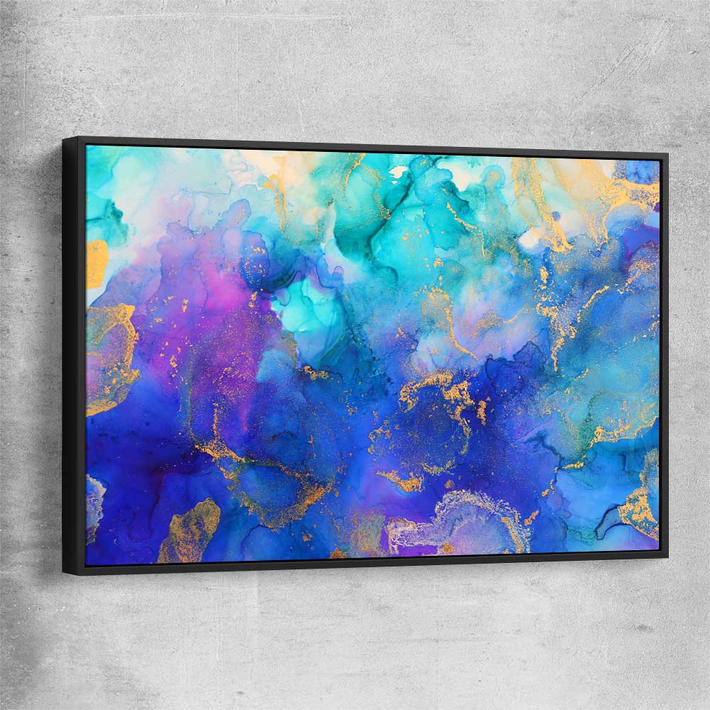 Purple Vibrancy black framed canvas - part of our high quality canvas abstract wall art collection