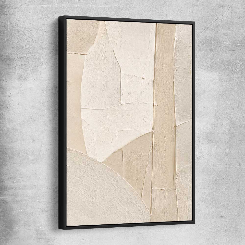 Quiet Forms black framed canvas - part of our high quality canvas abstract wall art collection