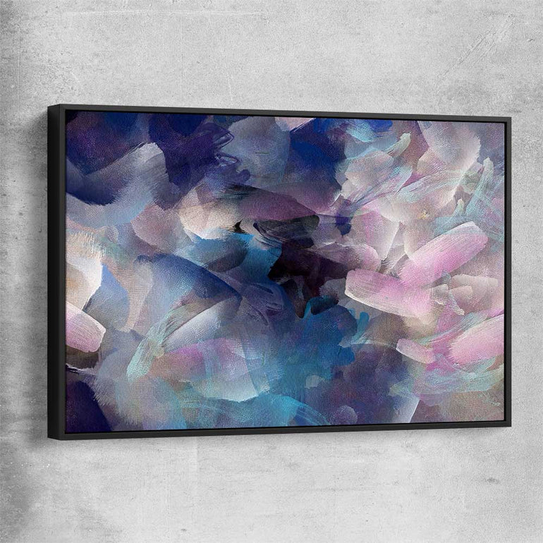 Simple Strokes black framed canvas - part of our high quality canvas abstract wall art collection