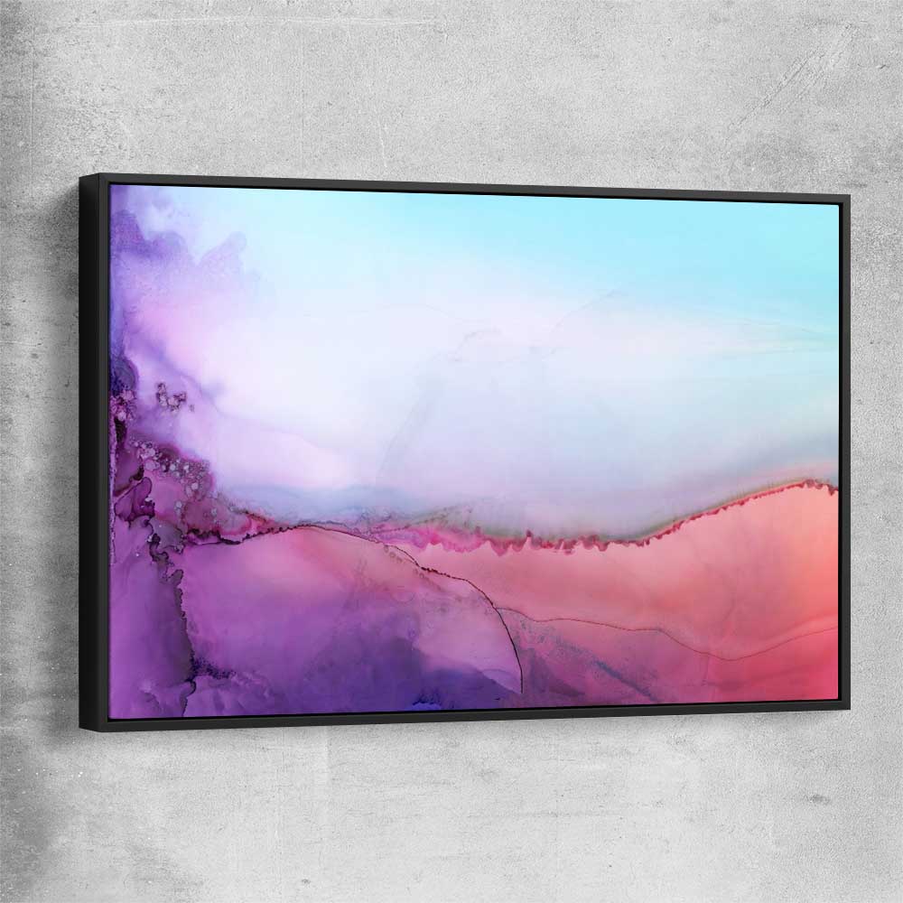 Sunset Orange black framed canvas - part of our high quality canvas abstract wall art collection