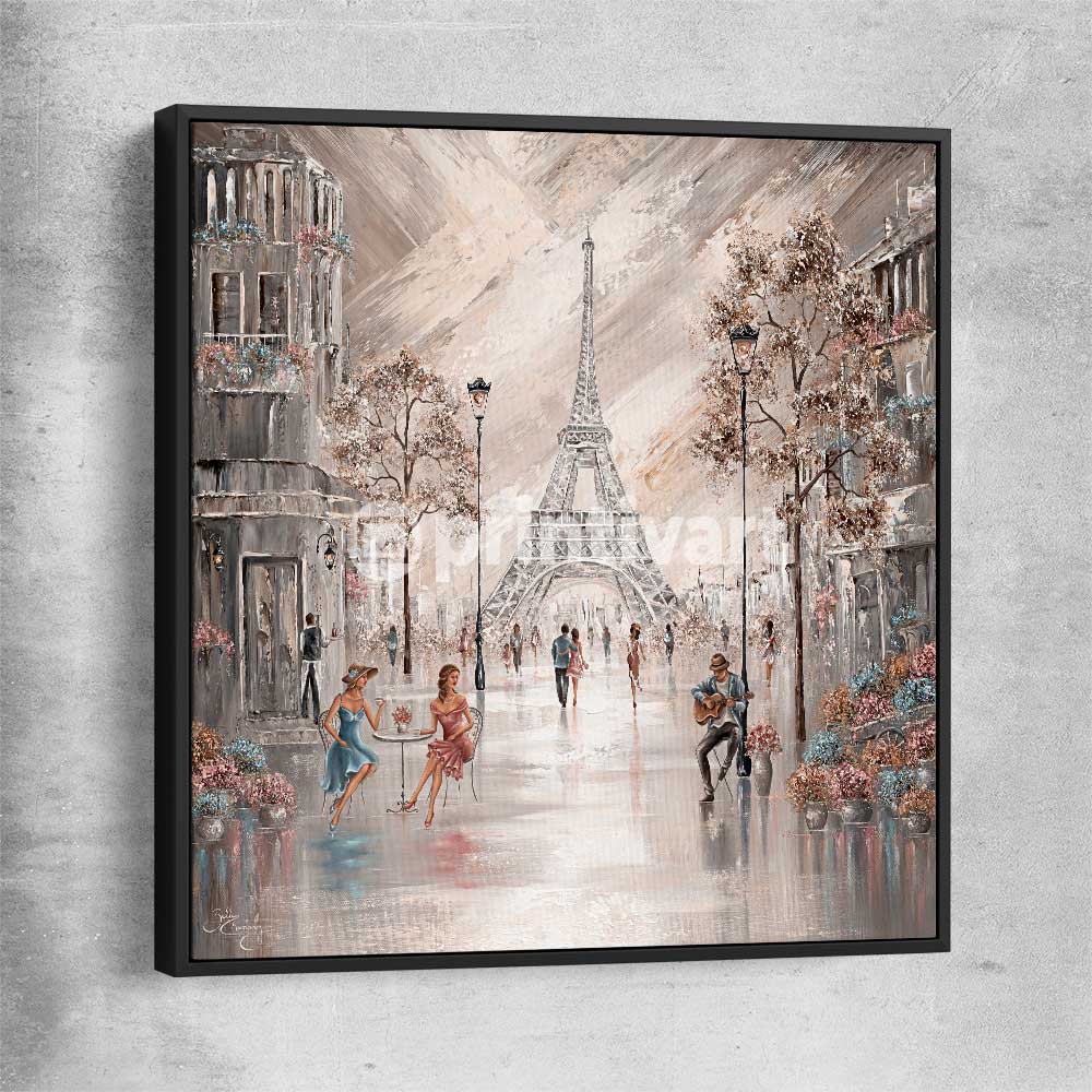 Sweet Tea Blossoms black framed canvas - part of our high quality canvas abstract wall art collection