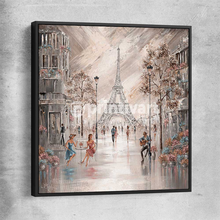Sweet Tea Blossoms black framed canvas - part of our high quality canvas abstract wall art collection