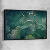 Turquoise Scatter black framed canvas - part of our high quality canvas abstract wall art collection