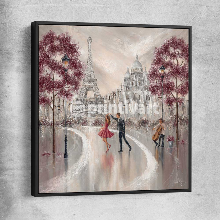 Twirl, Paris Dance black framed canvas - part of our high quality canvas abstract wall art collection