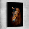 Animal wall art and canvas prints of Chestnut Horse Portrait with black framed canvas
