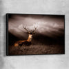 Animal wall art and canvas prints of Glowing Deer with black framed canvas