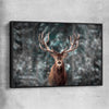 Animal wall art and canvas prints of Highland Stag Portrait with black framed canvas
