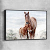 Animal wall art and canvas prints of Horse Love with black framed canvas