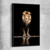 Animal wall art and canvas prints of Majestic Lion Portrait with black framed canvas