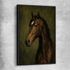 Animal wall art and canvas prints of Midnight Stallion with black framed canvas