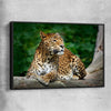 Animal wall art and canvas prints of Resting Leopard with black framed canvas