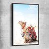 Animal wall art and canvas prints of Vibrant Camel with black framed canvas