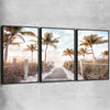 Beach and coastal wall art print of Florida Sunrise Set with black framed canvas