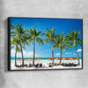 Beach and coastal wall art print of Boracay Paradise with black framed canvas