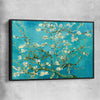 Classic wall art and canvas print of Almond Blossom Van Gogh with black framed canvas