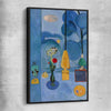 Classic wall art and canvas print of The Blue Window Henri Matisse with black framed canvas