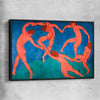Classic wall art and canvas print of The Dance Henri Matisse with black framed canvas