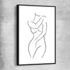Body Pose black framed canvas - part of our high quality fashion canvas wall art and prints collection