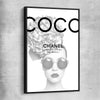 Coco Hydrangea black framed canvas - part of our high quality fashion canvas wall art and prints collection