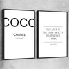 Elegance Beauty Pair black framed canvas - part of our high quality fashion canvas wall art and prints collection