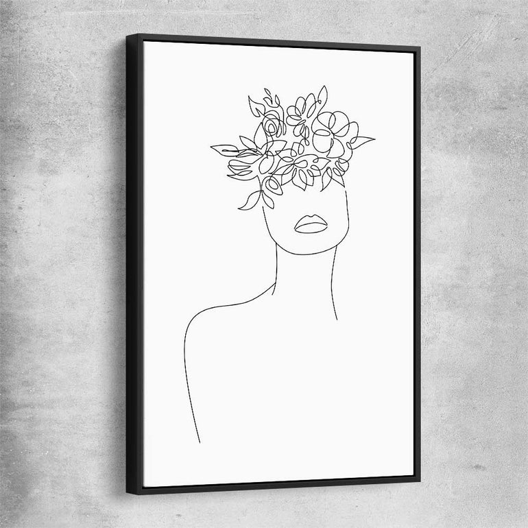 Floral Beauty Two black framed canvas - part of our high quality fashion canvas wall art and prints collection