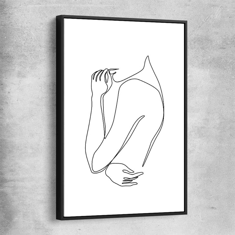 Gentle Hold black framed canvas - part of our high quality fashion canvas wall art and prints collection