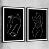 Gentle Hold Pair black framed canvas - part of our high quality fashion canvas wall art and prints collection
