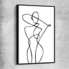 Minimalist Pose black framed canvas - part of our high quality fashion canvas wall art and prints collection