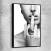 The Finger black framed canvas - part of our high quality fashion canvas wall art and prints collection