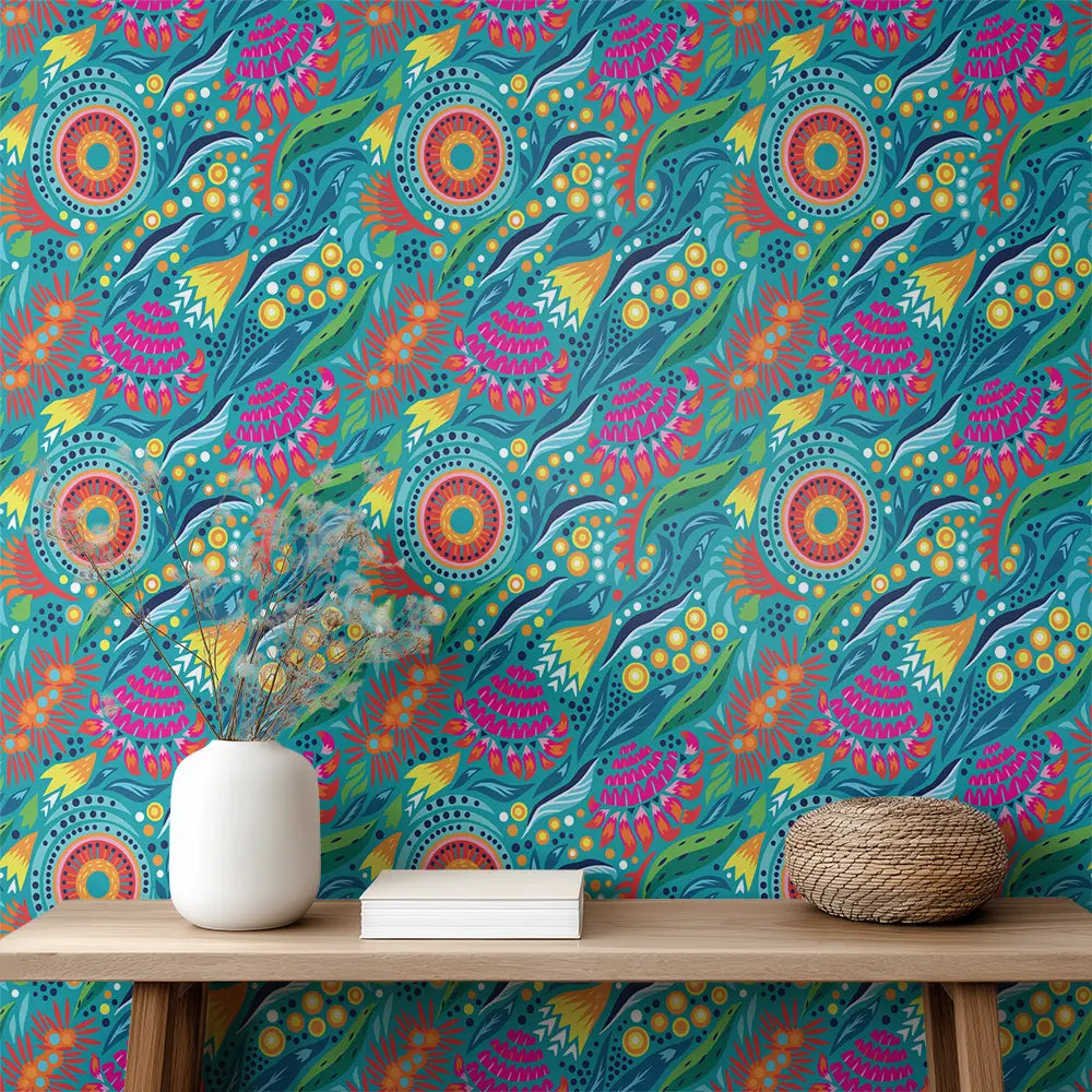 Boho Banksia Wallpaper