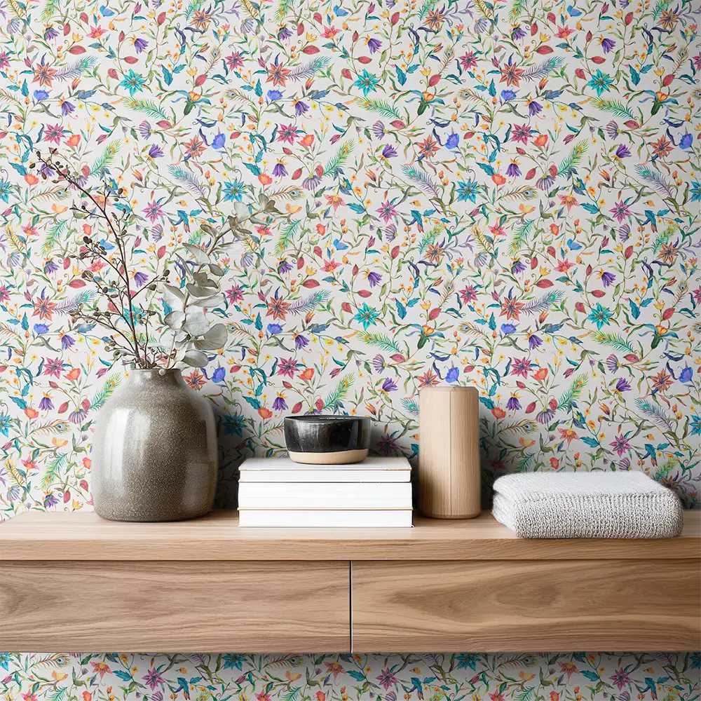 Whimsical Peacock Wallpaper