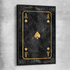 Ace of Spades black framed canvas - part of our high quality fashion canvas wall art and prints collection