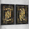 Inspirational wall art print of King of Spades Pair with black framed canvas