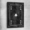 Inspirational wall art print of Marble Ace with black framed canvas
