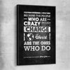 Inspirational wall art print of Steve Jobs Words with black framed canvas