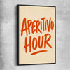 Aperitivo Hour black framed canvas is a colourful and stylish canvas wall art and print suited for the kitchen area