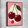 Cherry Crush black framed canvas is a colourful and stylish canvas wall art and print suited for the kitchen area