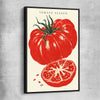 Heirloom Tomato Season black framed canvas is a colourful and stylish canvas wall art and print suited for the kitchen area