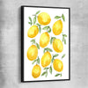 Lemon Bunch black framed canvas is a colourful and stylish canvas wall art and print suited for the kitchen area