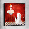 Whimsical Kitchen Life black framed canvas is a colourful and stylish canvas wall art and print suited for the kitchen area