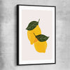 Yellow Lemon black framed canvas is a colourful and stylish canvas wall art and print suited for the kitchen area